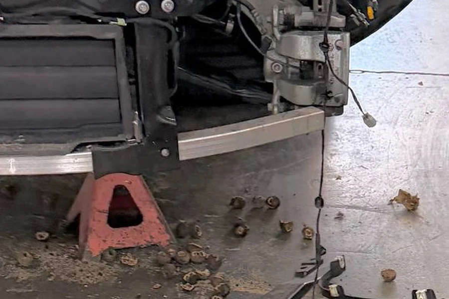 Rodent damage wiring repair for electric vehicles at EV Central Service San Francisco